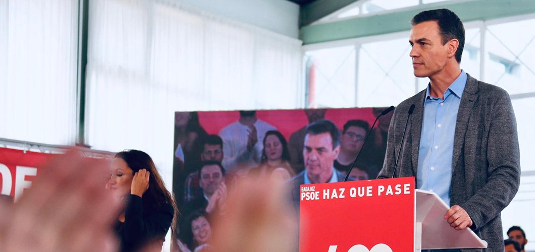 Pedro Sánchez en un acto público