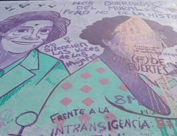 Mural feminista vandalizado en Alcalá de Henares