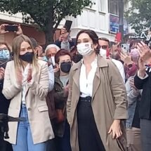 Isabel Díaz Ayuso en un acto de campaña en Fuenlabrada en vista a las elecciones del próximo 4 de mayo.