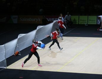 Lance de un partido de goalball