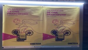 Vista de un cartel sobre el cine francófono