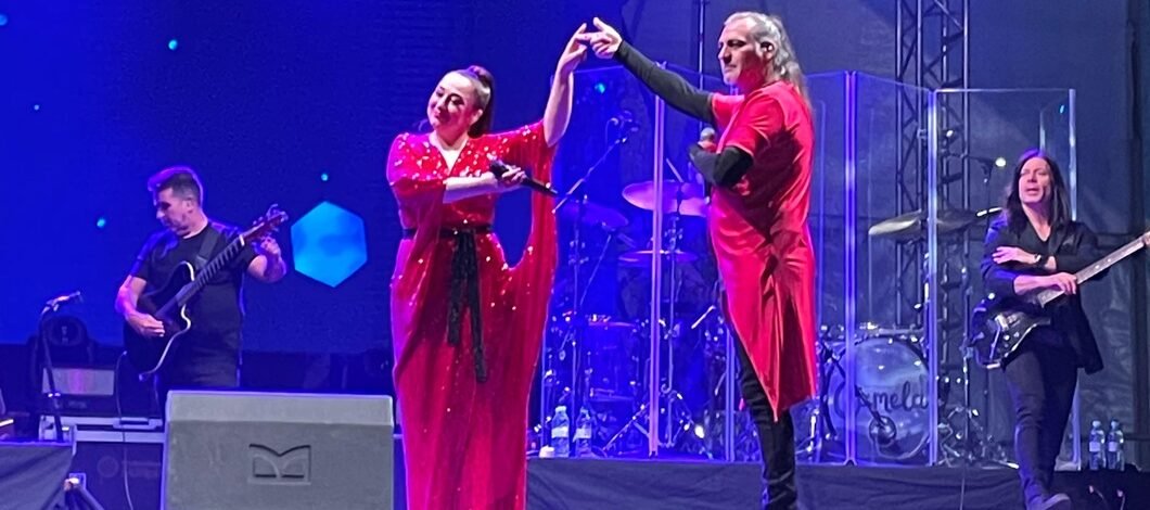 Imagen de Camela en uno de sus conciertos