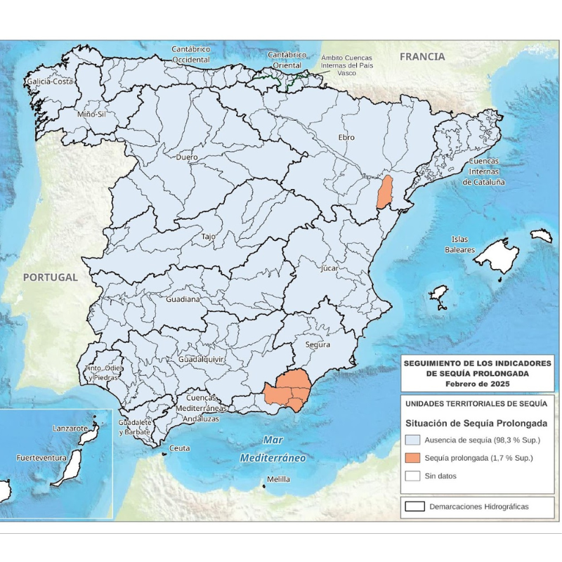 mapa, sequía prolongada