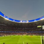 Imagen panorámica del Estadio Metropolitano en la que se ve el marcador