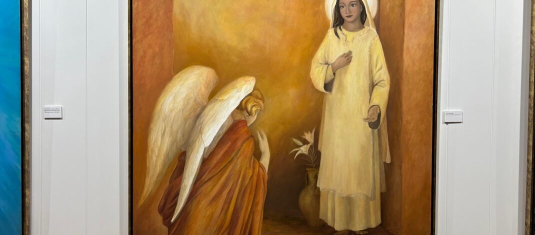 Cuadro de la Virgen María y un Angel
