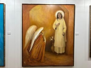 Cuadro de la Virgen María y un Angel