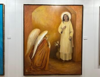 Cuadro de la Virgen María y un Angel