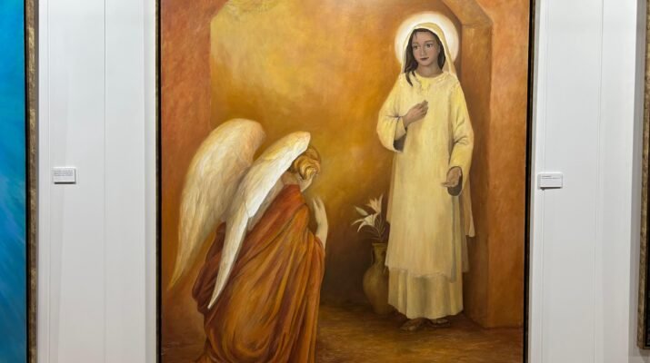 Cuadro de la Virgen María y un Angel