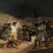 Goya representó la represión posterior al levantamiento en El 3 de mayo en Madrid o Los fusilamientos.
